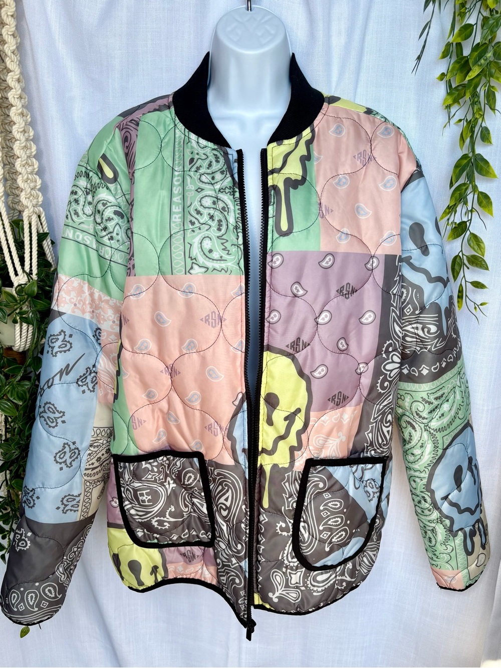 Reason Men's Trippiness Quilted Jacket - Mens Size Medium